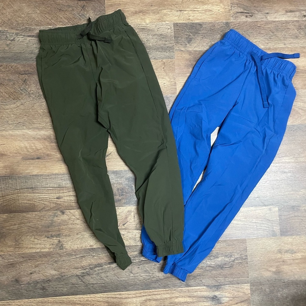 New Mix Kids Joggers - Olive and Royal Blue